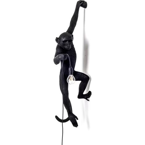 [GEBRAUCHT] B-Ware Seletti Monkey Lamp Deko Wandlampe Links Schwarz Wandlampe Lampe Leuchte E14