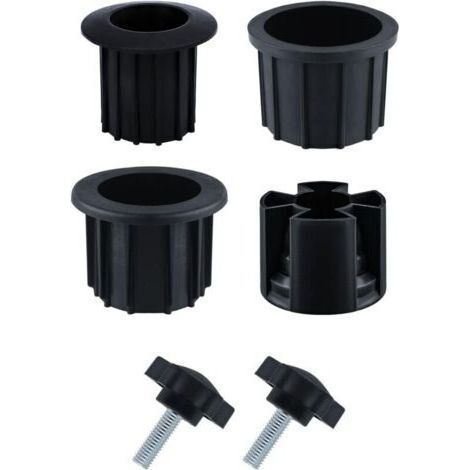 ALLIANDIS 6-teiliges Sonnenschirmständer-Set, Sonnenschirmfuß-Zubehör mit Spanndraht und schwarzem Knopf, Terrassenschirmzubehör für Terrassentisch, Balkon, Garten (Schwarz) (1/5)