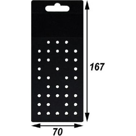 Percha de plástico negra 165x70 mm con orificios para ventilación - LOGUI