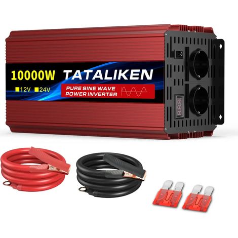TATALIKEN 8000W Reiner Sinus‑Wechselrichter 12V‑220V, Notstrom‑Spannungswandler für Haushalt, Camping und Wohnmobil (1/5)