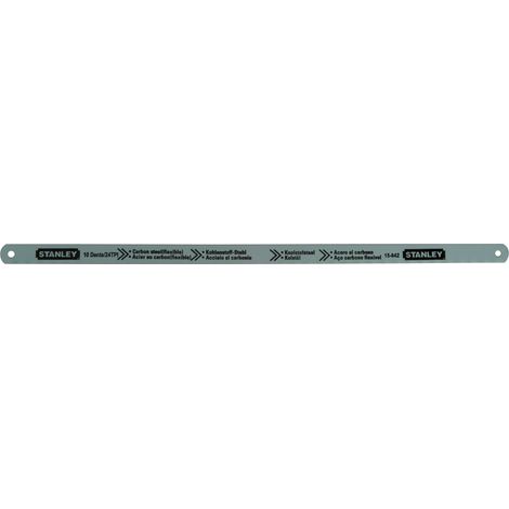 Stanley – Lames de scie à métaux 300 mm – Lot de 5 – Acier carbone pour acier, laiton et aluminium – 8/10/12 dents pour coupe précise