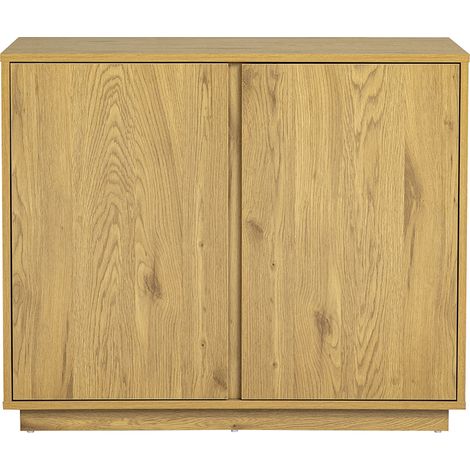 Aparador escandinavo acabado de madera clara roble 2 puertas L90 cm MILLOR (1/5)