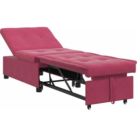 Canapé-lit,Canapé convertible Rouge bordeaux 67 x 194 x 38 cm Velours CFW68639 (1/5)