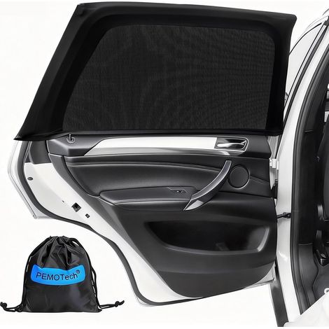 Pare Soleil Voiture Bébé Tissu Spandex Respirant Protéger Contre Les UV Anti Moustiquaire Protection Intimité Familiale 2 Pièces Chaussette pour Enfants et Animaux Compatible 95 Modèles (1/5)