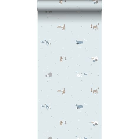 papier peint animaux bleu clair - Sanders & Sanders (1/5)