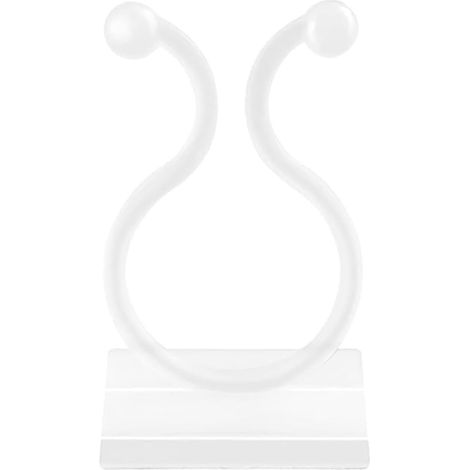 Lot de 100 Clips de Fixation muraux Autocollants pour Plantes, Support idéal pour Le Jardinage (Blanc) (1/5)