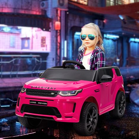 Coche Eléctrico para Niños con Licencia Land Rover Discovery Sport con Batería 12V Mando a Distancia Faros y Música Rosa (1/5)