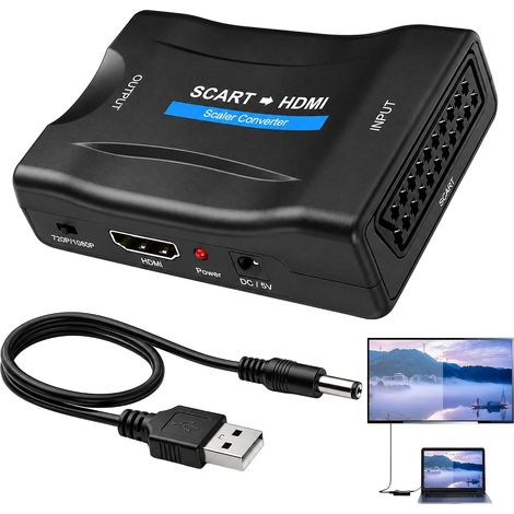 Convertisseur Péritel vers HDMI 1080p avec Câble USB (1/5)