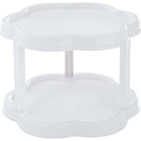 Bardusch-Cuisine a poser étagère a épices rotatives Étagère à Épices Porte Épice Rotative Étagère à Épice Support de Stockage epices rangement cuisine petit plateau tournant pour epices blanc, (1/4)