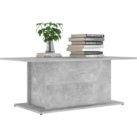 Table basse Gris béton 102x55,5x40 cm (1/5)