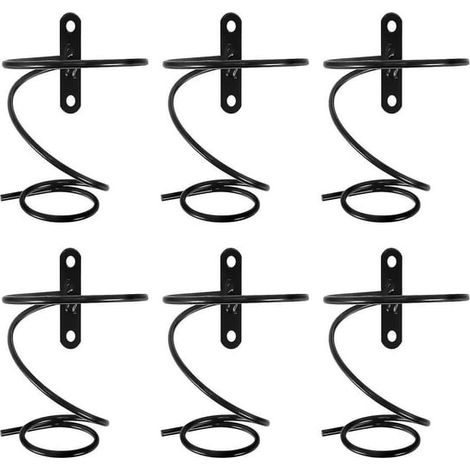 Lot de 6 porte-bouteilles muraux avec vis, support à vin suspendu en métal (1/5)