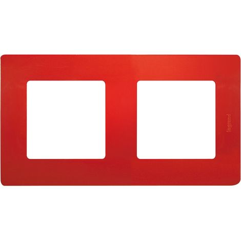 Plaque 2 postes Niloé Coquelicot (096712)