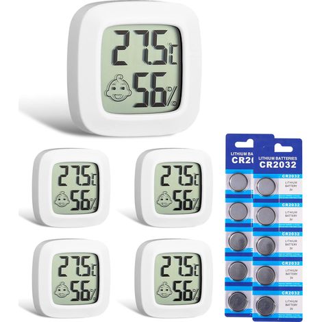 Hygromètre-thermomètre numérique, appareil portable de mesure de température pour la maison, le bureau, la chambre de bébé et l'utilisation en intérieur (1/5)