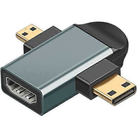 Répartiteur HDMI mâle vers HDMI compatible Mini et Micro
