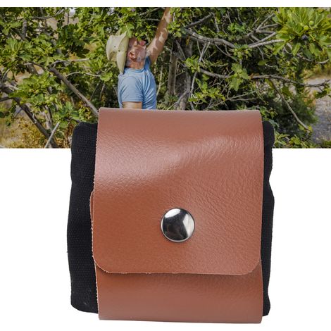 Sac à cueillette ajustable avec hanches support polyester avec matériau PU motif plié économiser espace ceinture sac à fourrage Black 21 x 23 x 34cm (1/5)