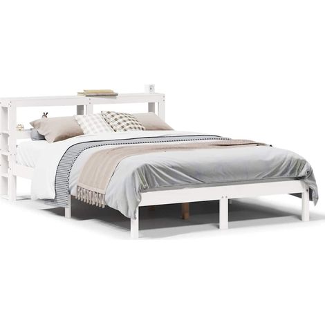 Maison Exclusive - Letto senza Materasso Bianco 135x190 cm Legno Massello di Pino