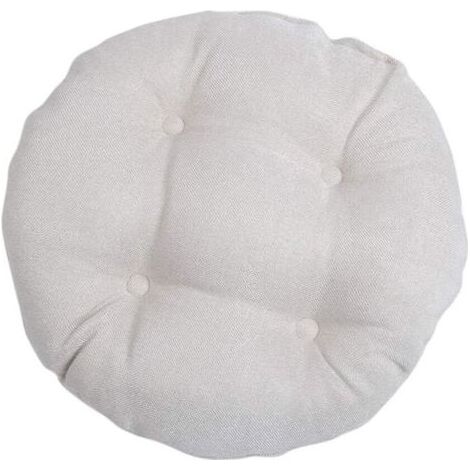 Rond Coussin de Chaise Galette de Chaise pour Maison Bureau Jardin Coussin Decoratif pour Terrasse Tatami Siège Intérieur Extérieur Beige L,45 45cm (1/4)