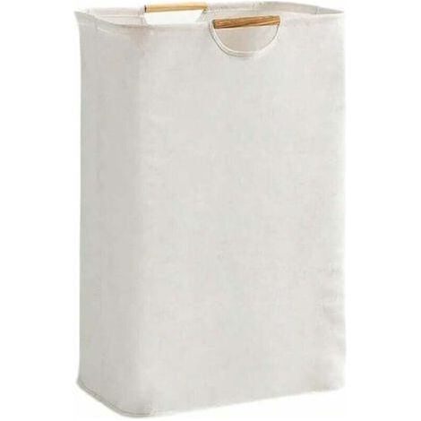 FENOPLASTICAGrand panier à linge de 72 L, panier à linge avec poignée, panier à vêtements pliable et imperméable pour chambre à coucher, salle de bain, jouets, voyage, beige (1/5)