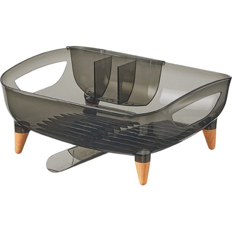 Égouttoir de cuisine, égouttoir pour évier, bols, baguettes, assiettes, rangement pour vaisselle noir (1/5)