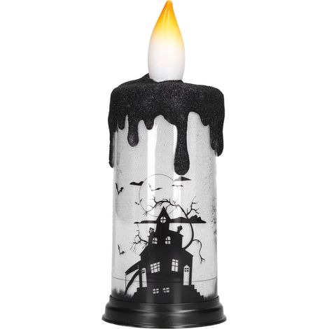 Bougies LED en forme de boule neige pour Halloween décoration terroriste lampe électronique fête château vacances (1/5)