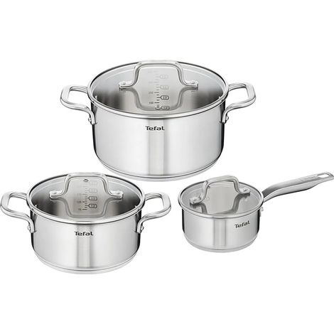 3 casseroles 3  couvercles H816S6 Infinite Ø 16, 18 et 24 cm