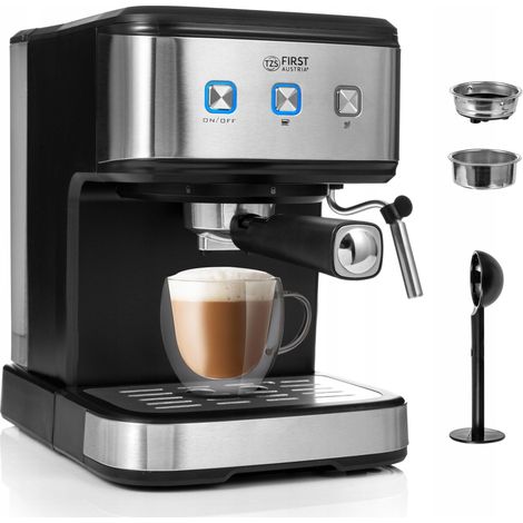 First Austria 5476-2 máquina de café inox y negra