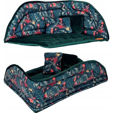 Letto angolare per box per cani di piccola taglia 30x40x16cm, fantasia verde Ucraina (1/5)