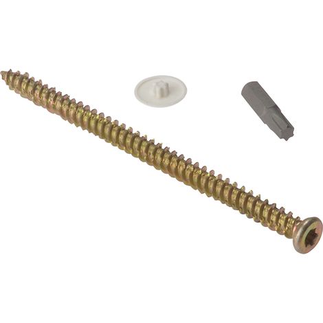 ForgeFix 10CFS52 Concrete Frame Screw TORX Compatible High-Low Thread ZYP 7.5 x 52mm Bag 10 FORCFS52G