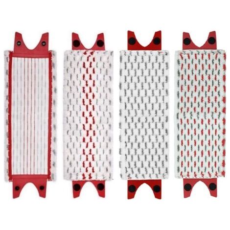 3 pièces de rechange compatibles avec le balai de cuisine Vileda Mopa : microfibre, lingette de rechange, tête de balai rotative, 3 lingettes de rechange différentes. (1/4)