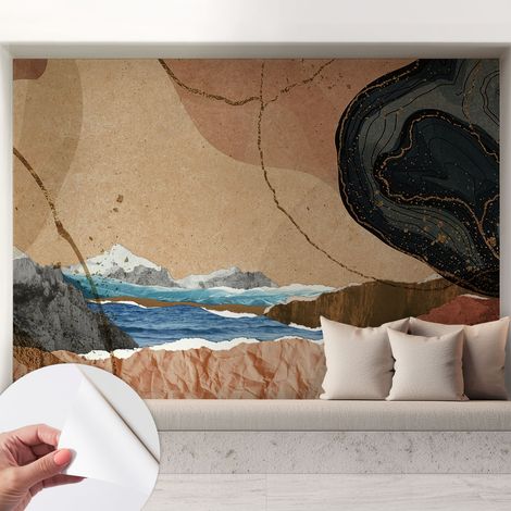 Fotomurale adesivo stickers - murali decorativo - soggiorno moderno - effetto realistico - Paesaggio astratto 208x146 cm (1/5)