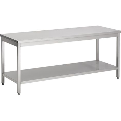 Table Inox Avec Etagère Basse Soudée - Gamme 600 - Combisteel (1/2)