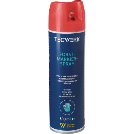 Forstmarkierspray neonrot 500ml Spraydose TECWERK (1/2)