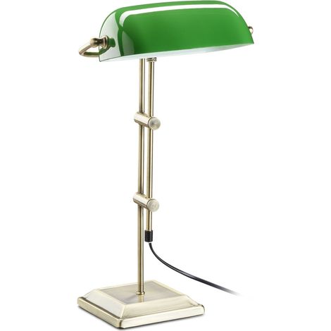 Lámpara de banquero verde