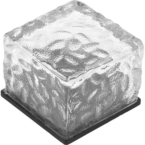 Lampe solaire LED étanche pour jardin, pavé lumineux enterré, borne encastrable extérieur, éclairage paysager sans fil, dalle lumineuse résistante intempéries, lot de 1. (1/5)