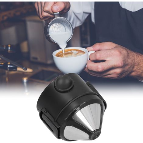 Filtro de café cónico recargable de acero inoxidable, 2 velocidades de flujo, ecológico, portátil para el hogar o la oficina. (1/5)