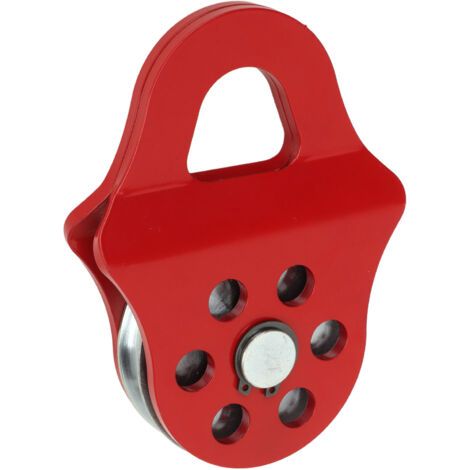 QORVA- Poulie de remorquage à bloc d'arrachage, capacité de charge 4T, treuil robuste rouge pour camion tracteur ATV UTV (1/5)