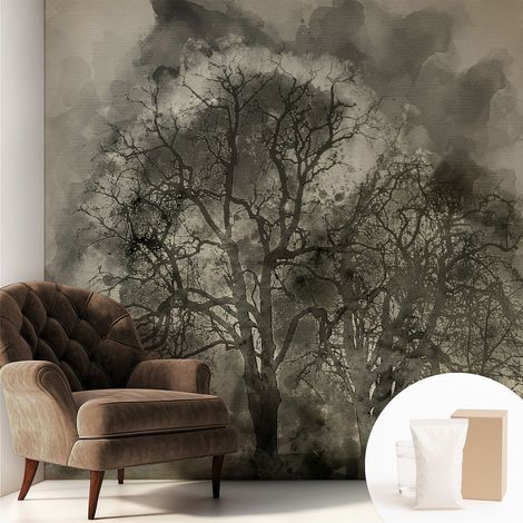 Carta Da Parati - Murale Alla Moda Decorazione - Camera Da Letto - Con Colla Gratuita Alberi misteriosi 250x250 cm (1/5)
