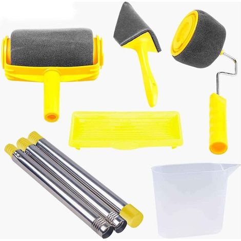 Professionelles Farbroller-Set, abwaschbares DIY-Ausrüstungsset, Wandfarbroller-Set, Farbroller für Wände in Haus und Büro (1/4)