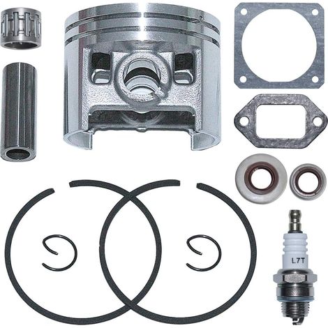 1119 030 2003 Kit d'anneau de goupille de piston 52 mm pour tronçonneuse Stihl 038 MS380 avec joint de cylindre, silencieux, joint d'huile, roulement, bougie. (1/5)