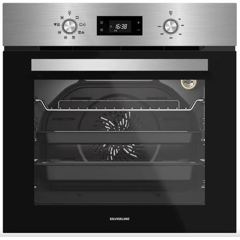 SILVERLINE BO6504X02 Forno elettrico da incasso Capacita' 72 Litri Classe energetica A 8 programmi 3D Airmove 60 cm Nero