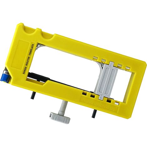 Gabarit de charnière de porte en plastique, longueur 3‑5 po, rayon 1/4‑5/8 po, gabarit de défonceuse pour le travail du bois (1/5)