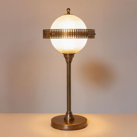 Lampe à Poser en Laiton Uranus Doré 31x69cm (1/5)