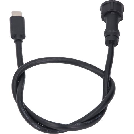 Câble USB C mâle vers mâle 0,5 m IP67 IP68 étanche fiche droite rallonge Type C 30V 1,5A (1/5)