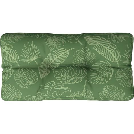 Coussin d'extérieur,Coussin de palette motif de feuilles 70x40x12 cm tissu CFW779118 (1/5)