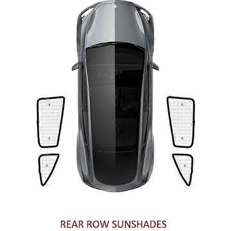 Pare-soleil intégraux pour Tesla Model Y 2023 - Accessoires 2022, 2021, 2020 - Visière de pare-brise panoramique - Accessoires auto - Vitres arrière (1/5)