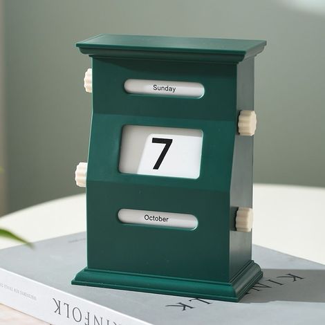 Calendrier Perpétuel – Calendrier De Bureau Rétro Blocs Décorations De Bureau D’affichage De Date Blocs De Dates De Décoration De Bureau, Blocs De Calendrier Éternel Pour Collègues, Amis Et Fa (1/5)