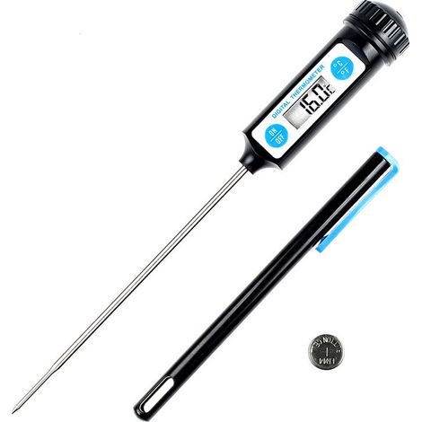 Cooking thermometer, digital kitchen thermometer with long probe and LCD screen, suitable for food and meat. (1/5)