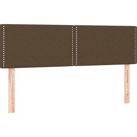 Maison Exclusive - Cabeceros tela marrón oscuro 144x5x78/88 cm (1/5)