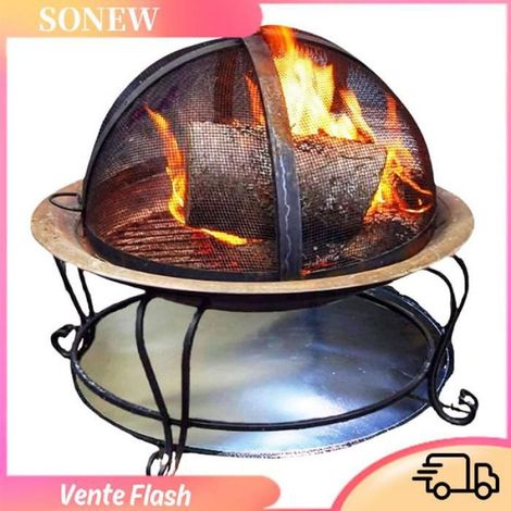 Sonew Tapis de foyer Protecteur De Terrasse Pour Grill Rond Résistant à La Chaleur Pour Feu De Camp E jardin plancha 40 pouces (1/5)