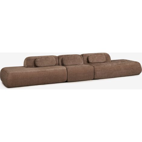 Sofá modular de 3 piezas con doble diván en chenilla envasado al vacío Merida SKLUM (1/5)